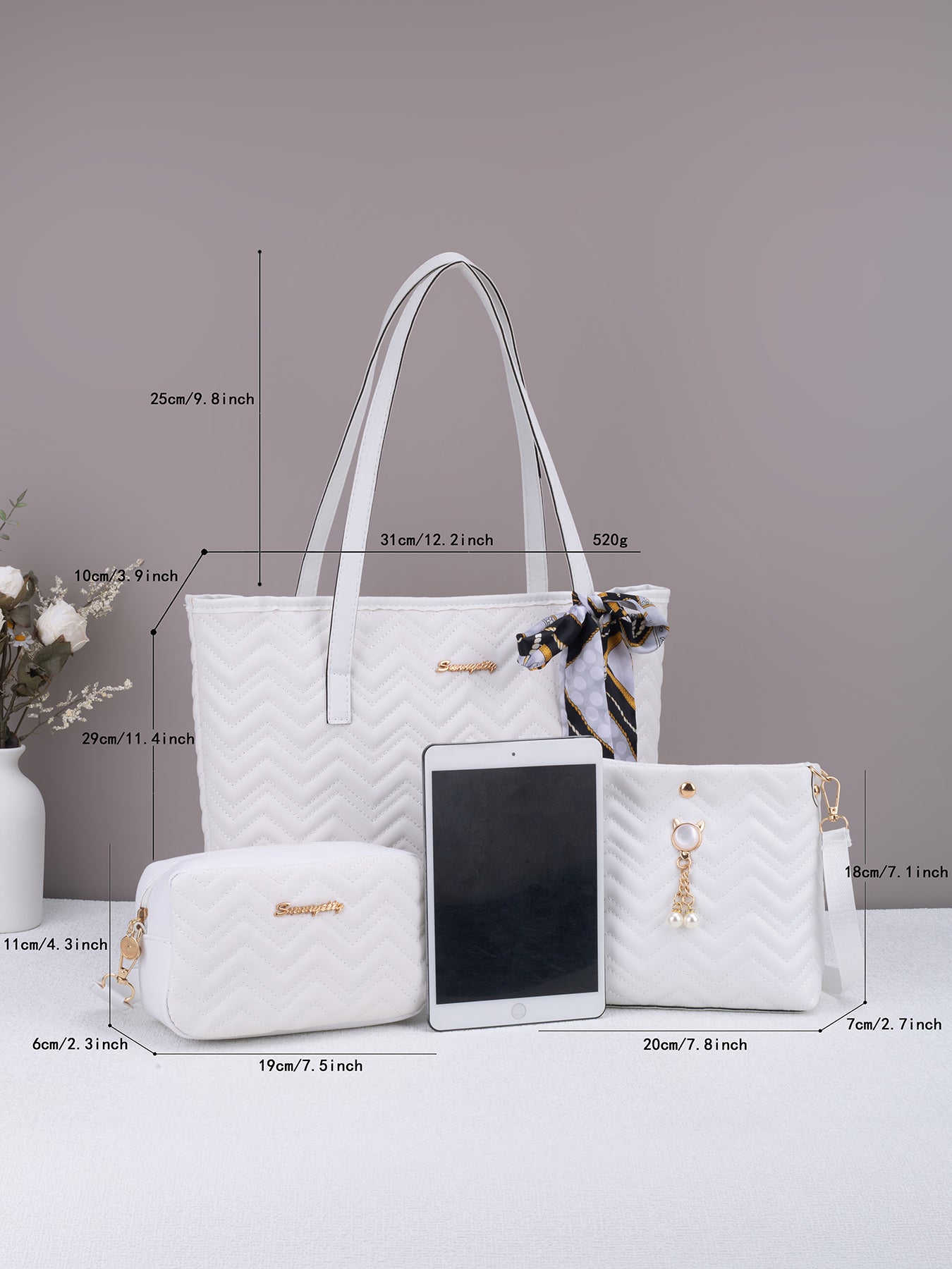 Élégance Ondulée – Ensemble Sac Prestige 3-en-1
