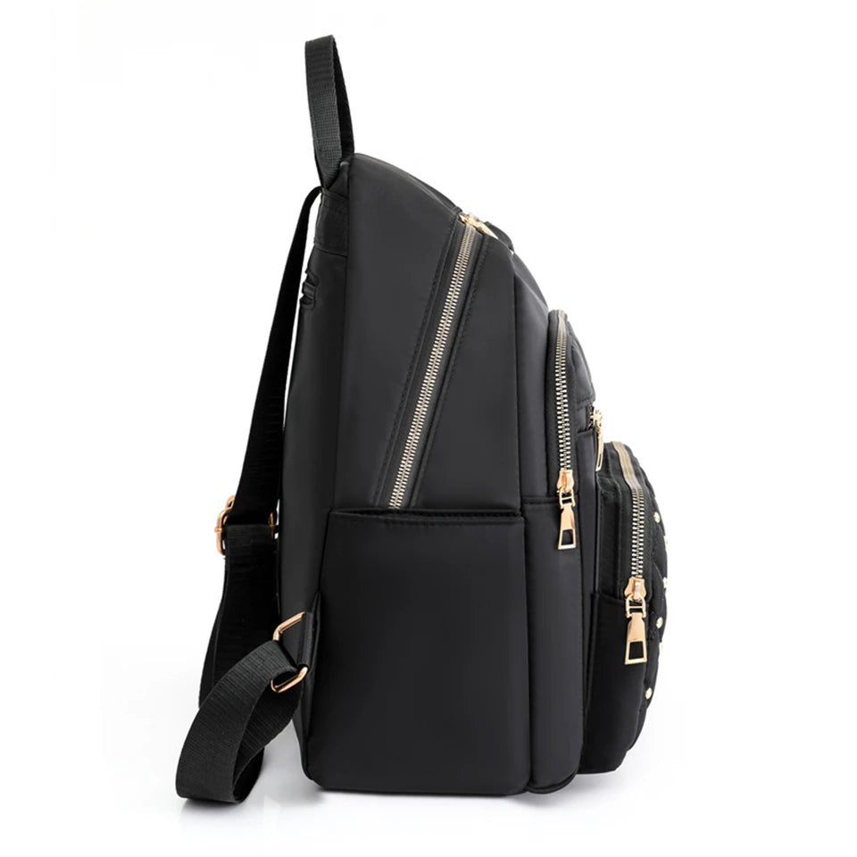 Élégance Nomade – Sac à Dos Femme en Nylon Premium & Détails Brillants