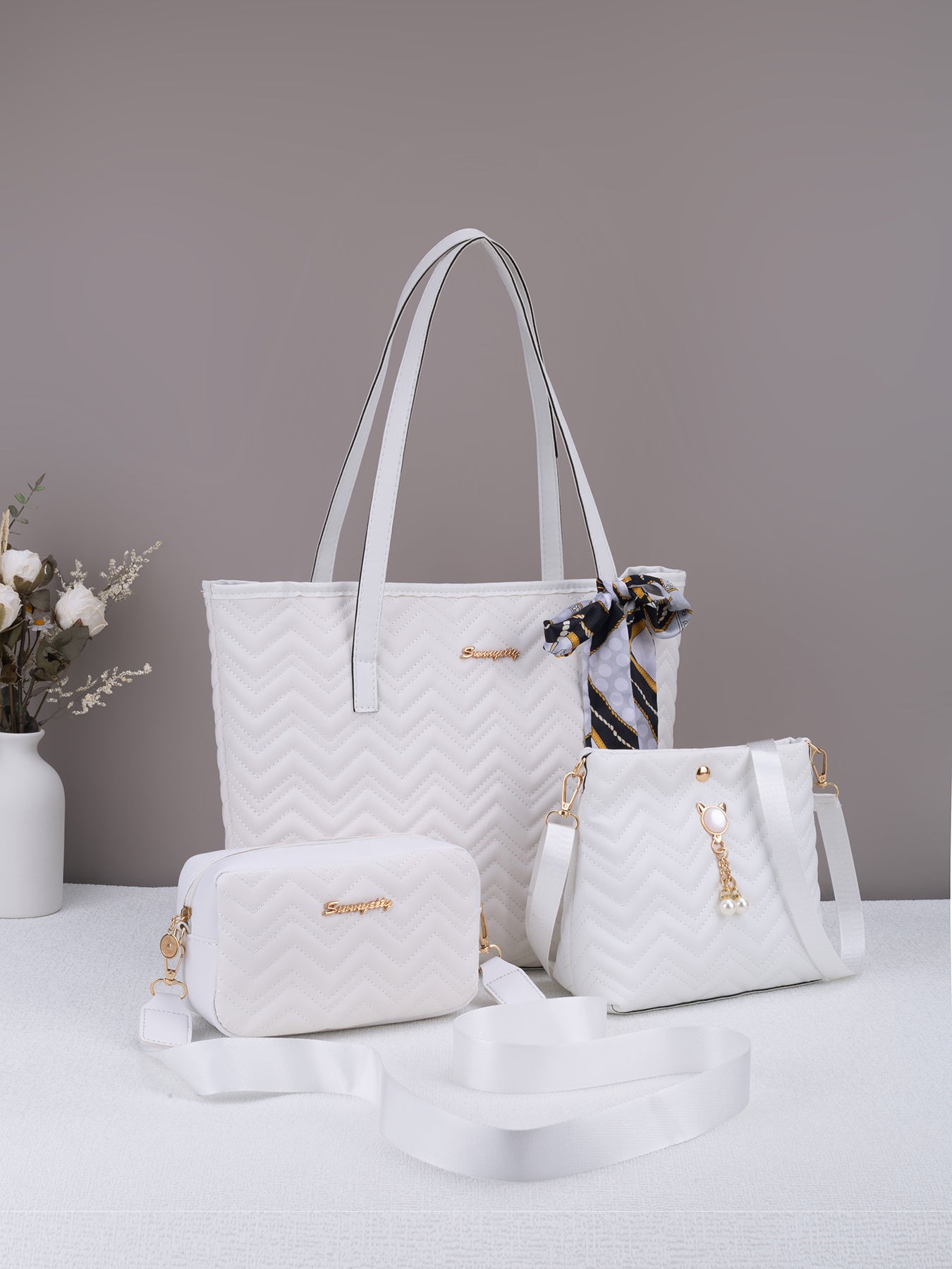 Élégance Ondulée – Ensemble Sac Prestige 3-en-1