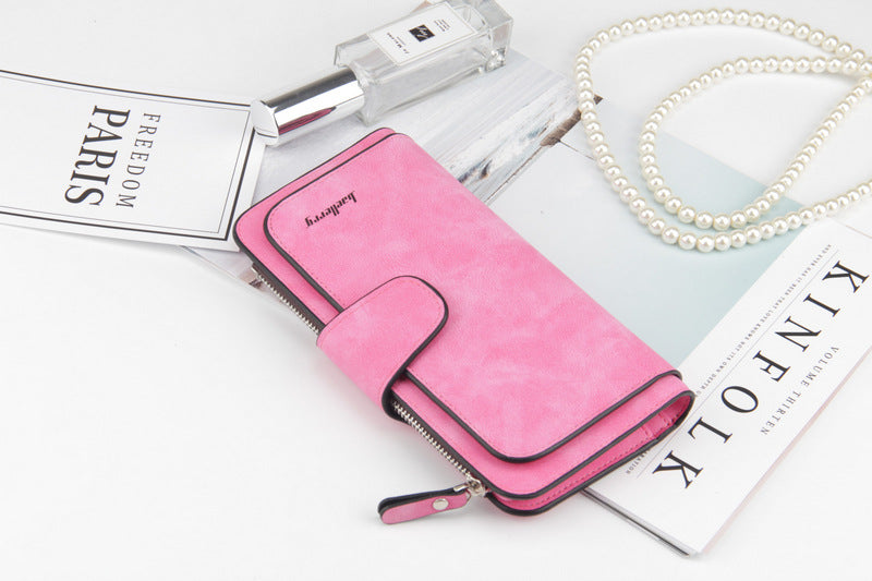 Élégance Feuillée – Portefeuille Long en Cuir Vegan RFID pour Femme