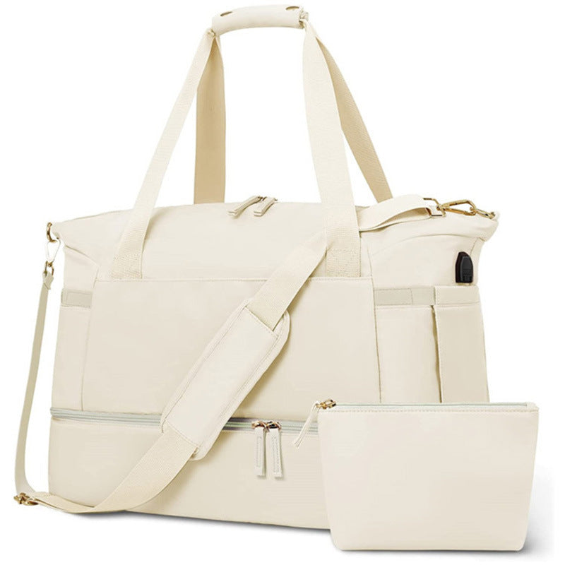 Évasion Élégante – Sac Week-end Femme avec Port USB Intégré