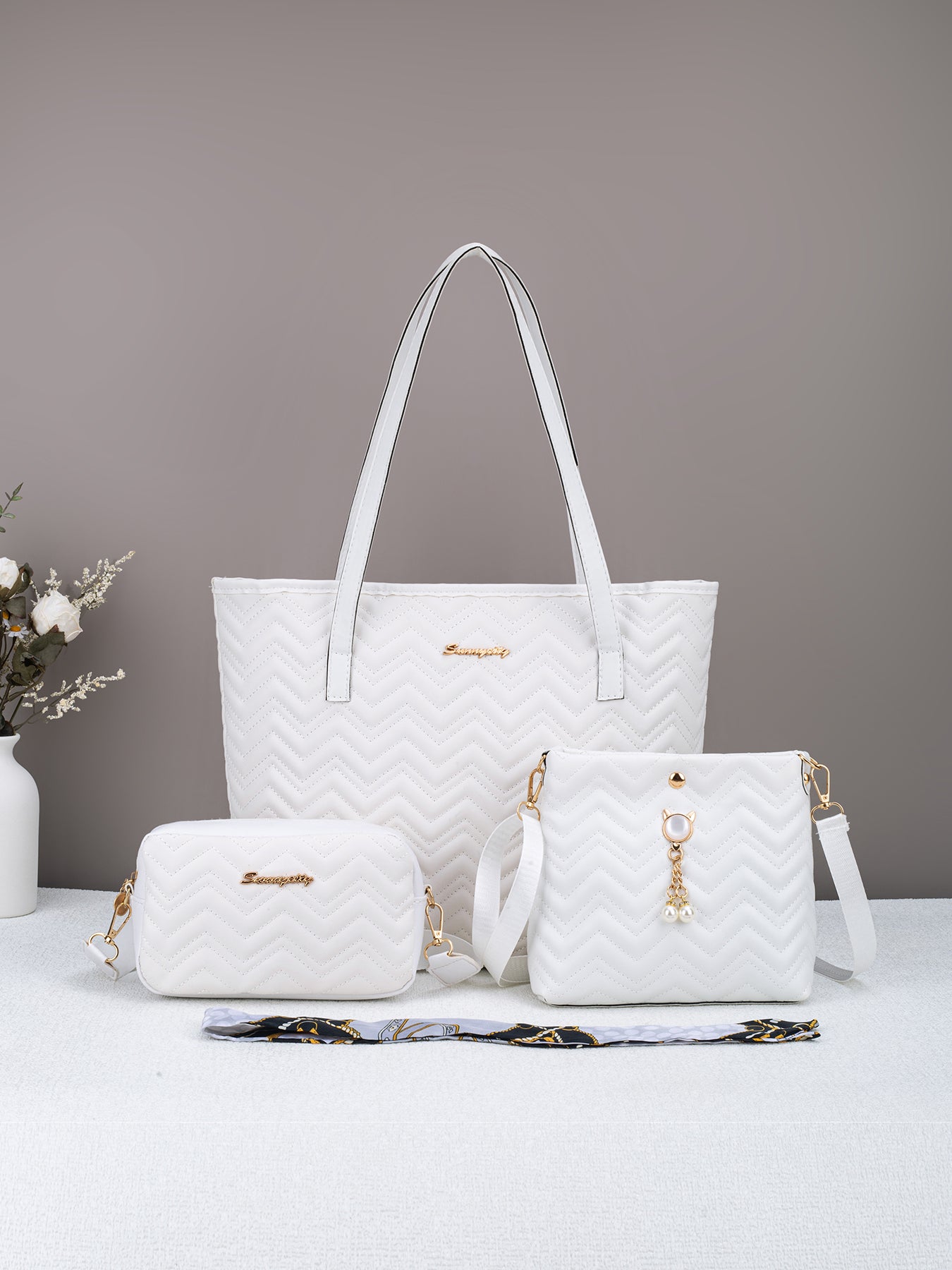 Élégance Ondulée – Ensemble Sac Prestige 3-en-1