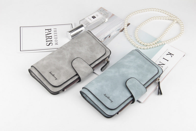 Élégance Feuillée – Portefeuille Long en Cuir Vegan RFID pour Femme
