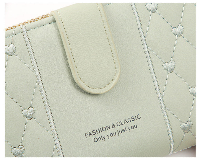 Élégance Véritable – Portefeuille Long Femme en Cuir Vegan