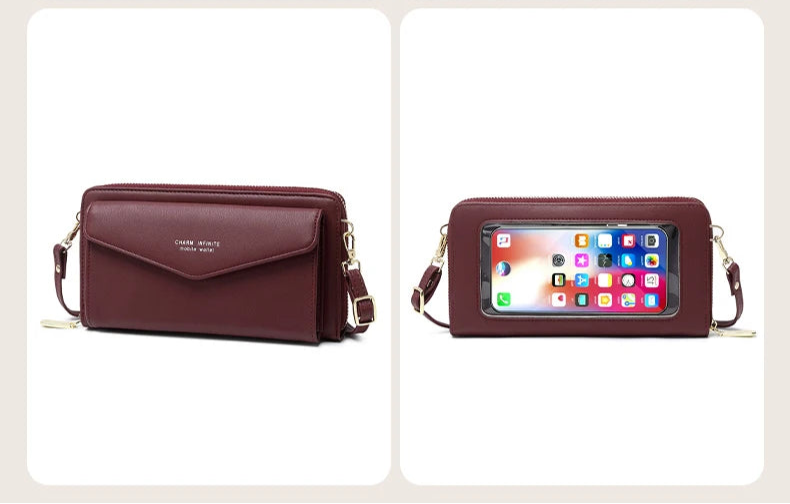 Élégance Tactile – Sac Portefeuille RFID en Cuir Végan