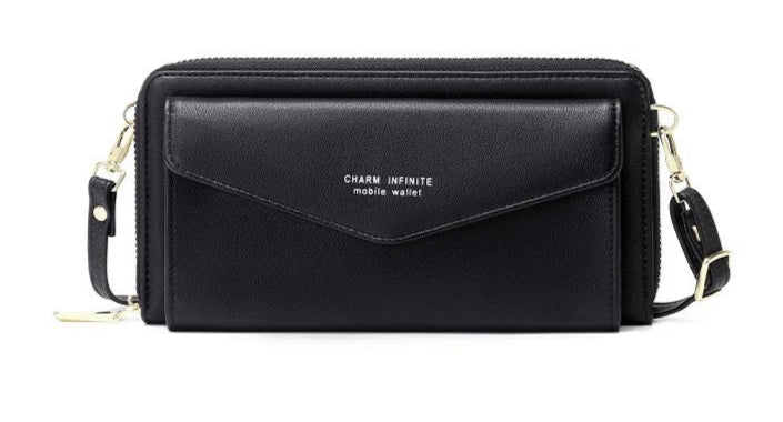 Élégance Tactile – Sac Portefeuille RFID en Cuir Végan