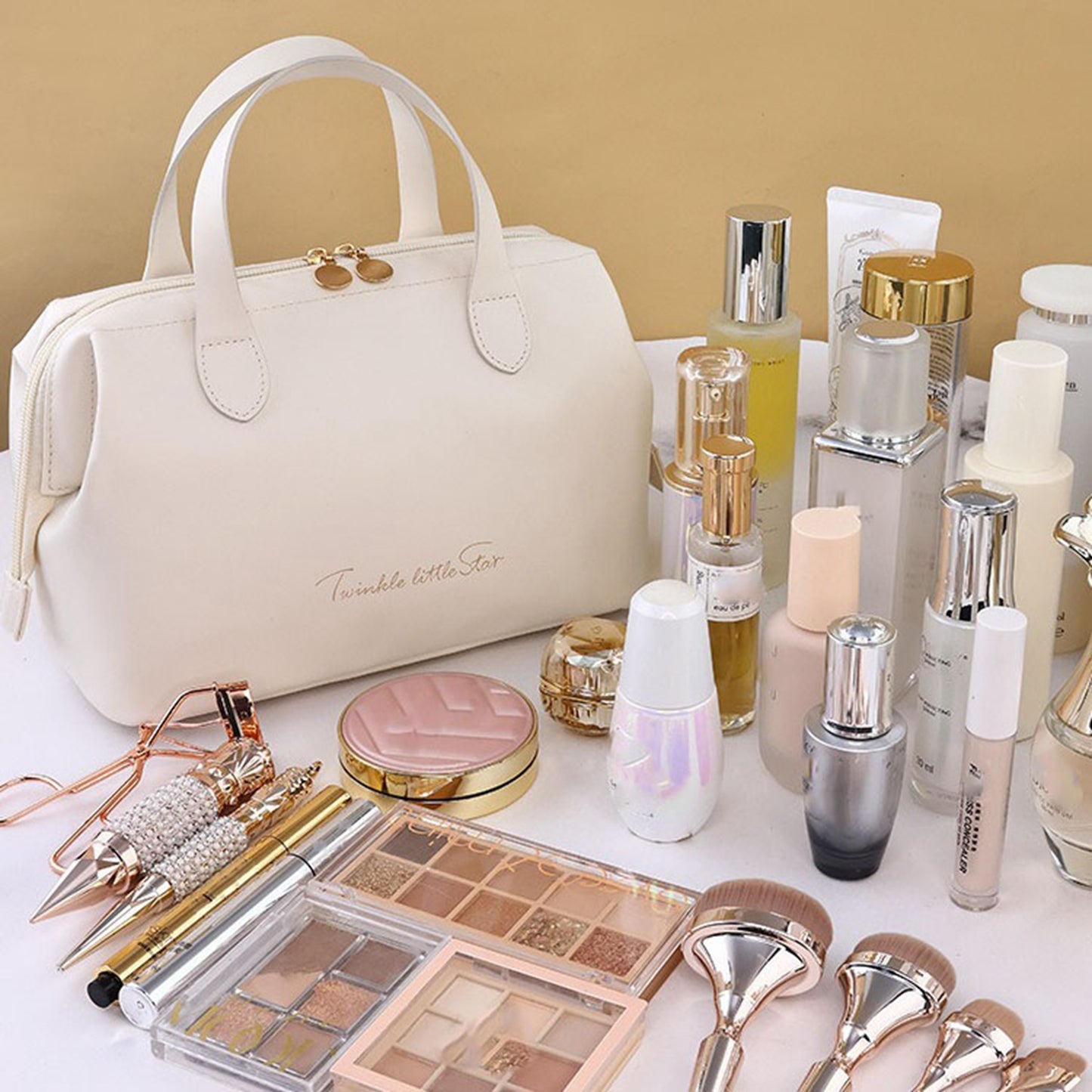 Trousse Élégance Voyage – Grande Capacité & Finition Luxe