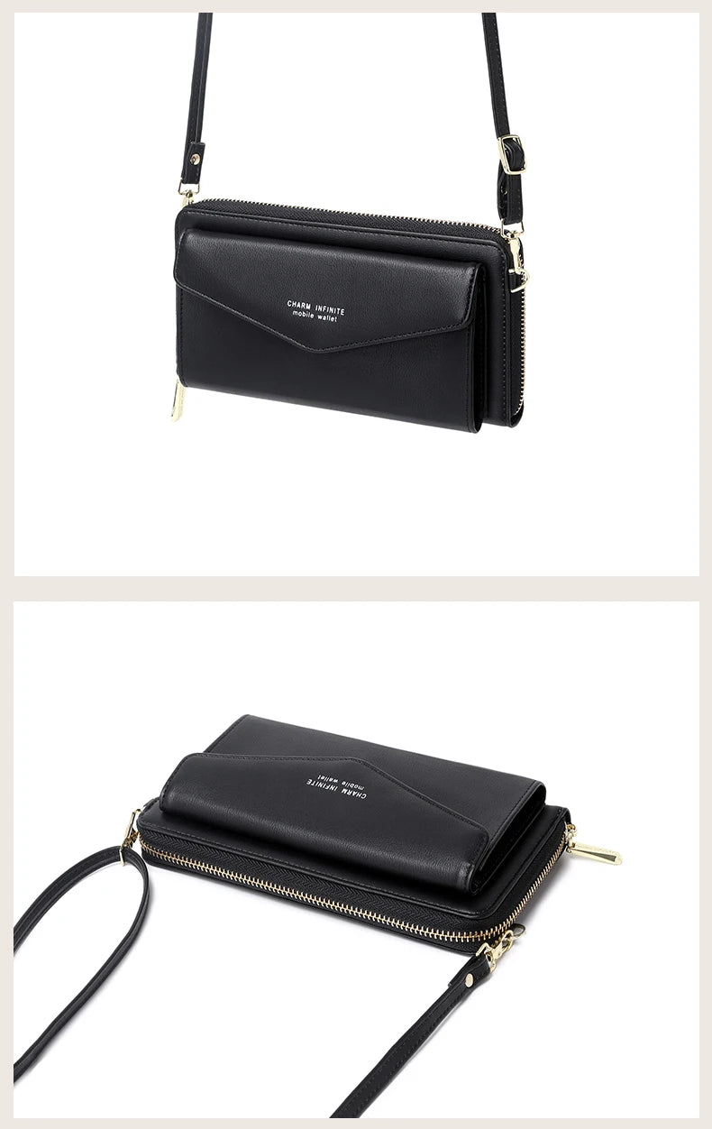 Élégance Tactile – Sac Portefeuille RFID en Cuir Végan