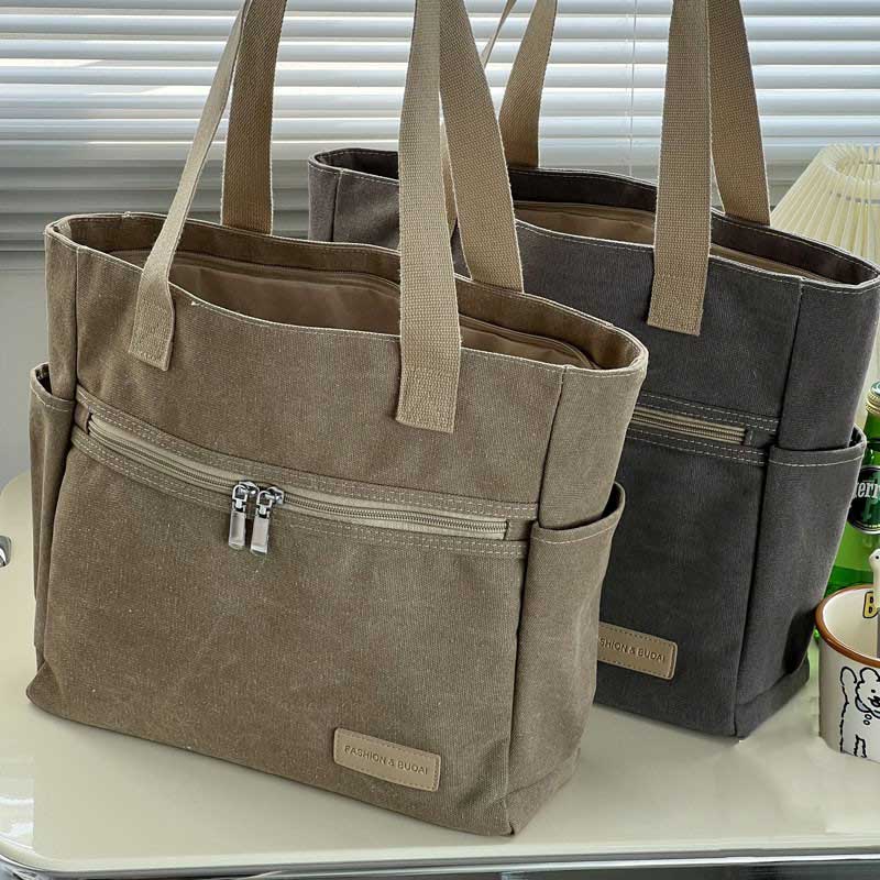 Élégance Nomade – Sac Cabas Rétro en Toile