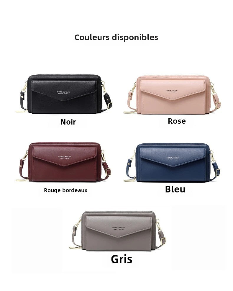 Élégance Tactile – Sac Portefeuille RFID en Cuir Végan