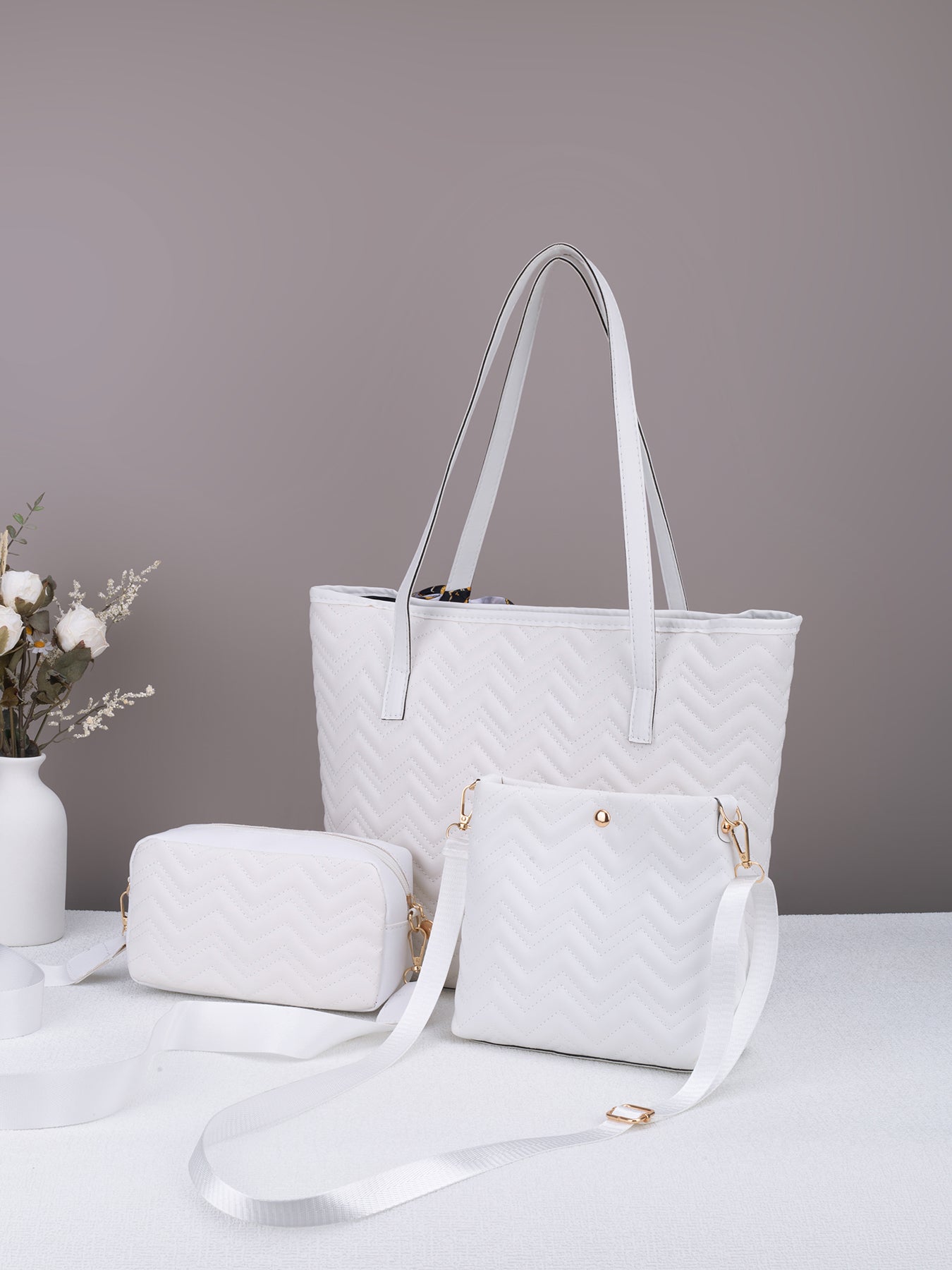 Élégance Ondulée – Ensemble Sac Prestige 3-en-1