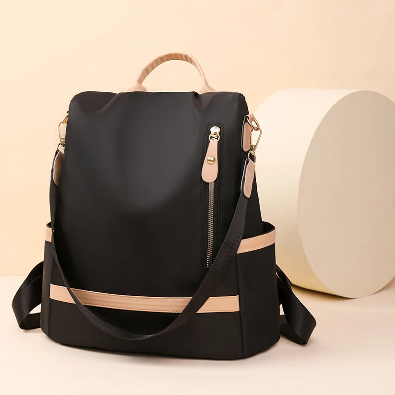 Évasion Élégante – Sac à Dos Antivol Imperméable pour Femme