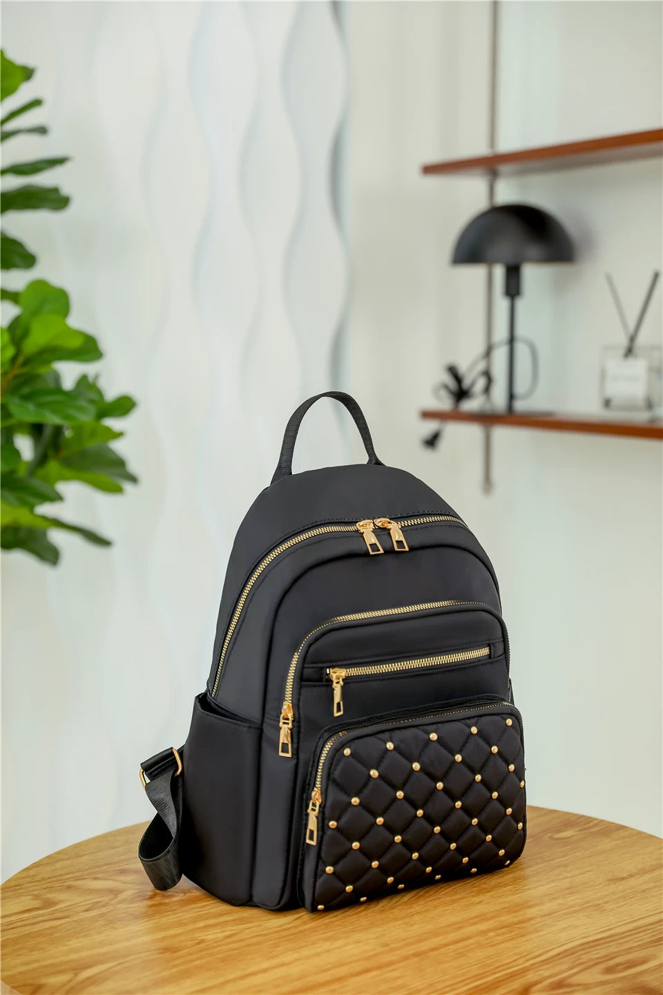 Élégance Nomade – Sac à Dos Femme en Nylon Premium & Détails Brillants