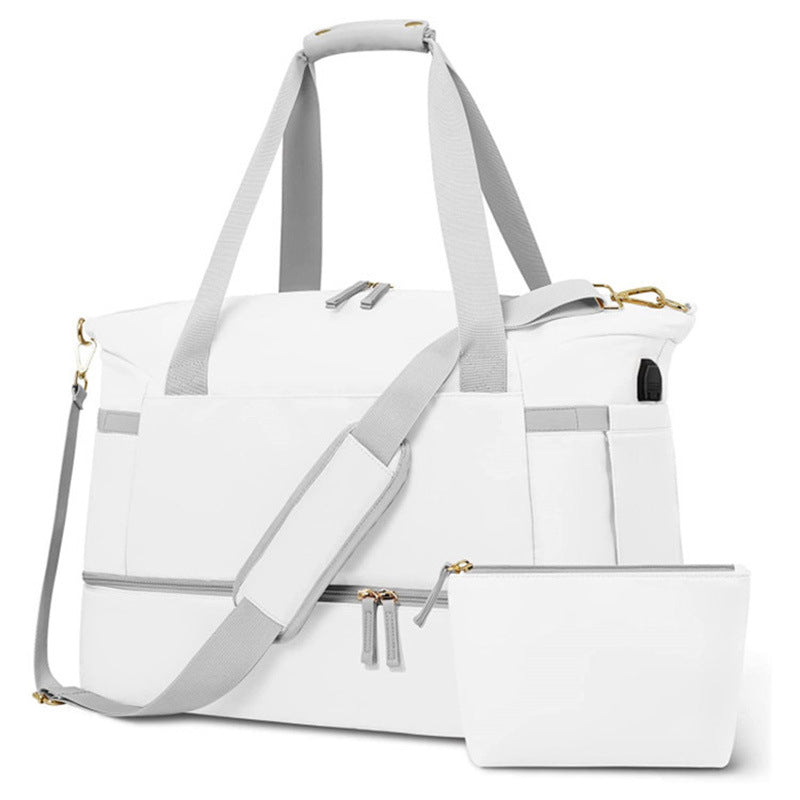 Évasion Élégante – Sac Week-end Femme avec Port USB Intégré