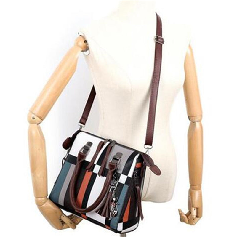 Élégance Tartan – Ensemble 4-en-1 de Sacs Féminins de Luxe