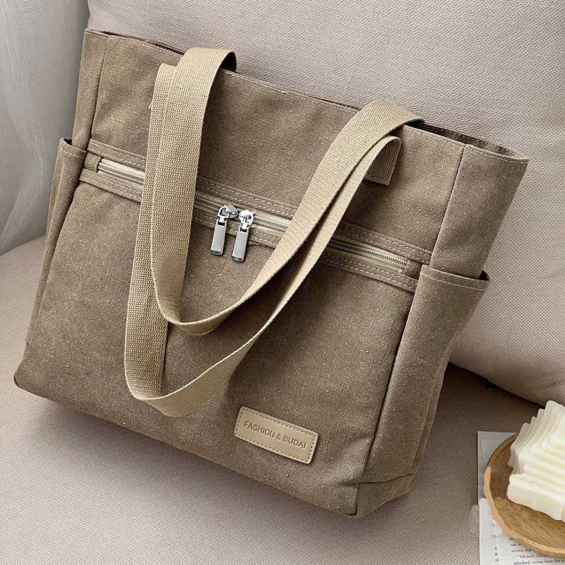 Élégance Nomade – Sac Cabas Rétro en Toile
