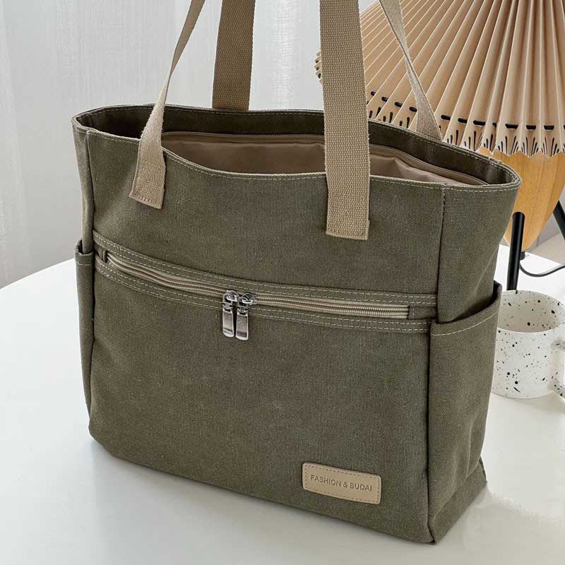 Élégance Nomade – Sac Cabas Rétro en Toile