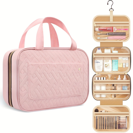 Élégance Nomade – Trousse de Toilette Suspendue Grande Capacité
