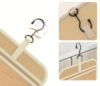 Élégance Nomade – Trousse de Toilette Suspendue Grande Capacité