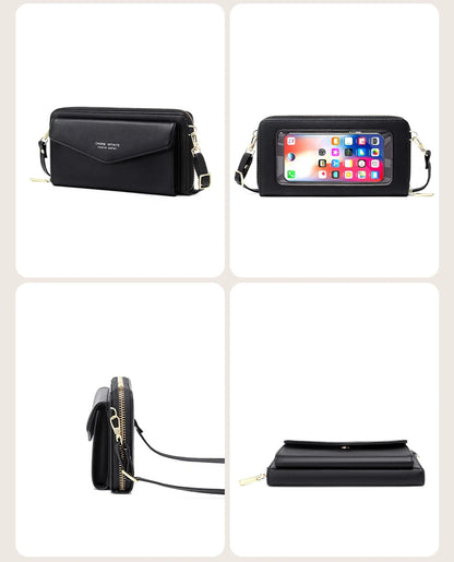 Élégance Tactile – Sac Portefeuille RFID en Cuir Végan