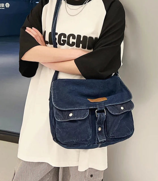 Sacoche Élégance Denim – L’Indispensable Urbain