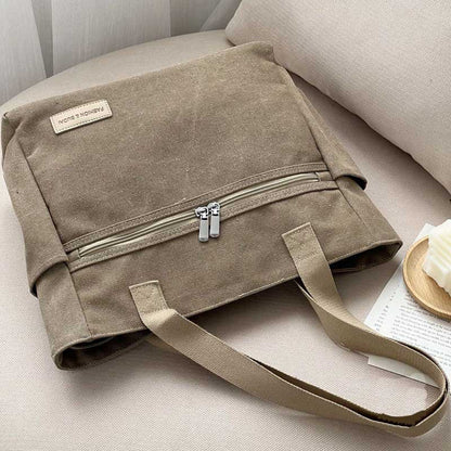 Élégance Nomade – Sac Cabas Rétro en Toile
