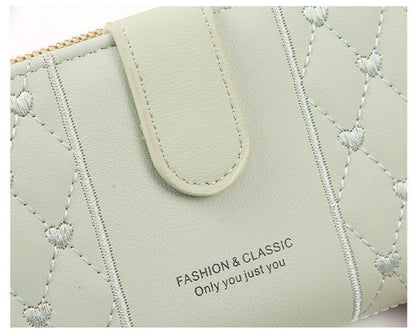 Élégance Véritable – Portefeuille Long Femme en Cuir Vegan
