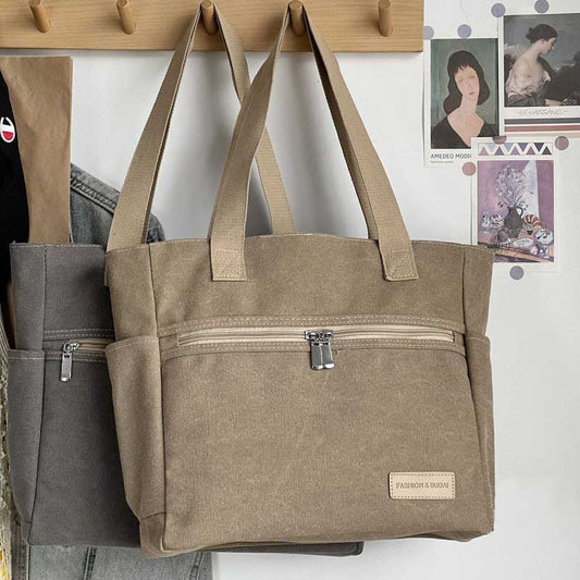 Élégance Nomade – Sac Cabas Rétro en Toile