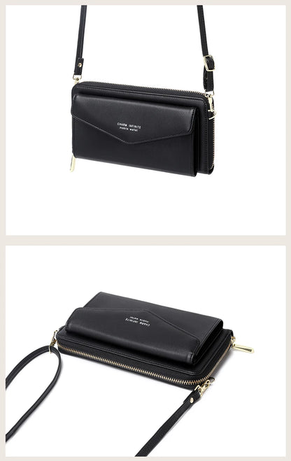 Élégance Tactile – Sac Portefeuille RFID en Cuir Végan