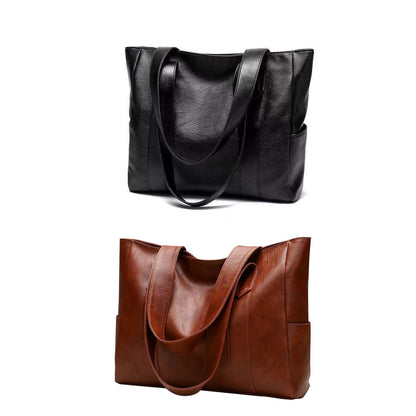 Élégance Nomade – Sac Cabas en Cuir Souple