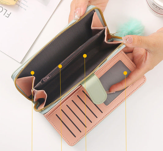 Élégance Véritable – Portefeuille Long Femme en Cuir Vegan