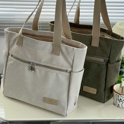 Élégance Nomade – Sac Cabas Rétro en Toile
