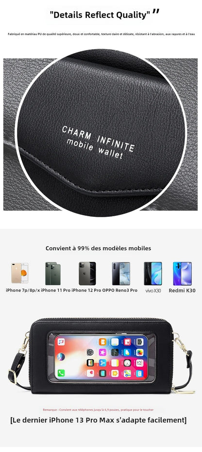 Élégance Tactile – Sac Portefeuille RFID en Cuir Végan