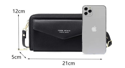 Élégance Tactile – Sac Portefeuille RFID en Cuir Végan