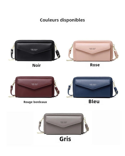 Élégance Tactile – Sac Portefeuille RFID en Cuir Végan