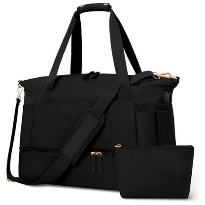 Évasion Élégante – Sac Week-end Femme avec Port USB Intégré
