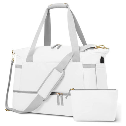 Évasion Élégante – Sac Week-end Femme avec Port USB Intégré