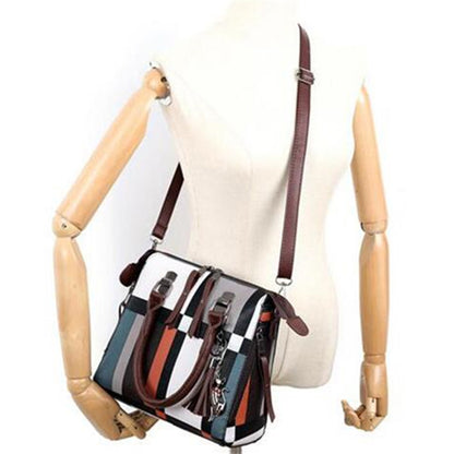 Élégance Tartan – Ensemble 4-en-1 de Sacs Féminins de Luxe
