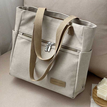 Élégance Nomade – Sac Cabas Rétro en Toile